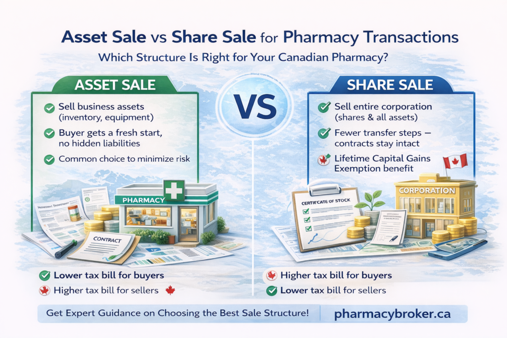 Asset Sale vs Share Sale for Pharmacy Transactions